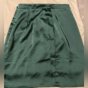 Sincerely Jules- green satin skirt